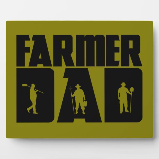 Farmer Dad - 農業をするお父さん 父の日  フォトプラーク (正面)