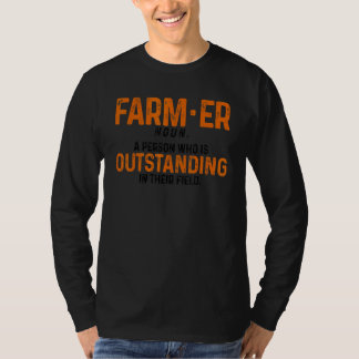 Farmer Definition Noun Farmer Agriculture Tractor  Tシャツ