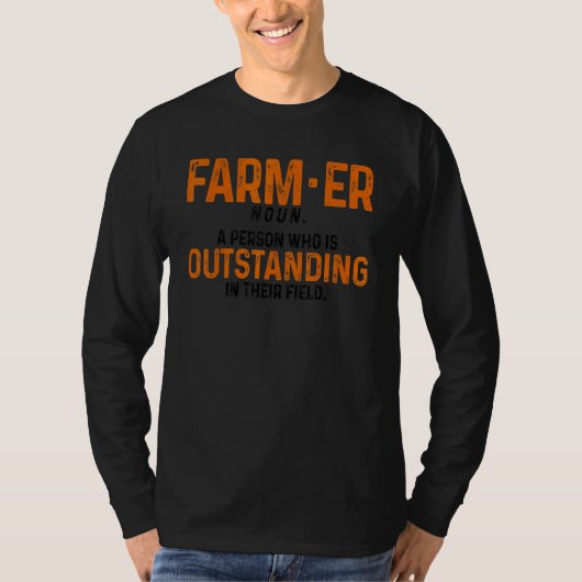 Farmer Definition Noun Farmer Agriculture Tractor  Tシャツ (正面)