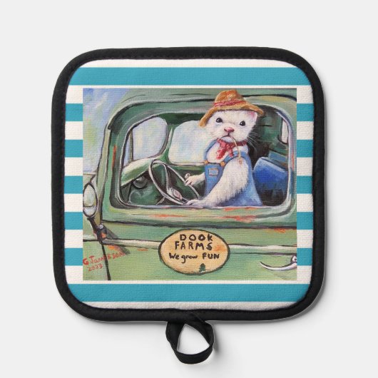Farmer Ferret Oven Mitts & Pot Holders 鍋敷き (正面)