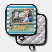 Farmer Ferret Oven Mitts & Pot Holders 鍋敷き (正面/裏面)