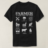 Farmer Gift Idea Farming Agriculture Patriotic Far Tシャツ (デザイン正面)