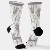 Farmer harvest wheat ears, Thanksgiving ソックス (傾斜あり)