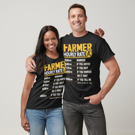 Farmer Hourly Rate  Funny Farmer Farming Lover Tシャツ (ユニセックス)