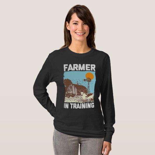 Farmer In Training I Agriculture Farming Tシャツ (正面フル)