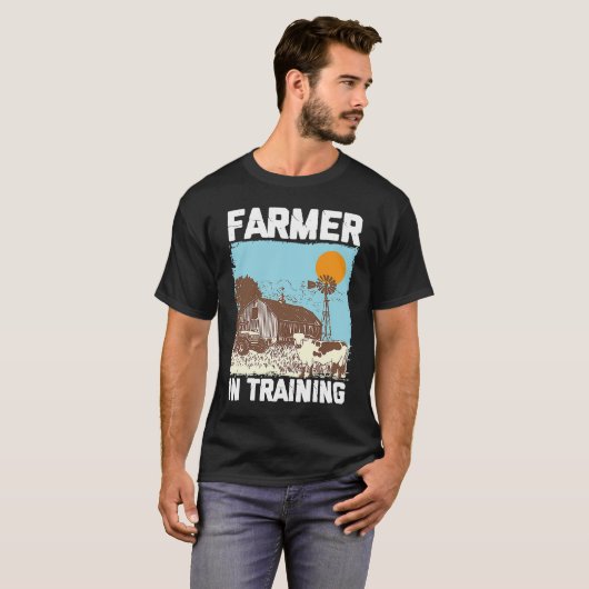 Farmer In Training I Agriculture Farming Tシャツ (正面フル)