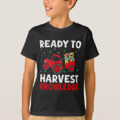 Farmer Kids Back To School Teacher Farming Tractor Tシャツ (正面)