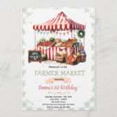 Farmer market birthday invitation 招待状 (正面)
