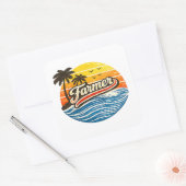 Farmer Retro Sunset Design スクエアシール (封筒)