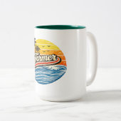 Farmer Retro Sunset Design ツートーンマグカップ (正面右)