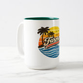 Farmer Retro Sunset Design ツートーンマグカップ (正面左)
