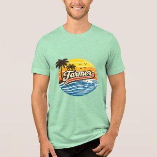 Farmer Retro Sunset Design トライブレンドＴシャツ