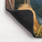 Farmer Rooster Kicking Up Dust マウスパッド (コーナー)