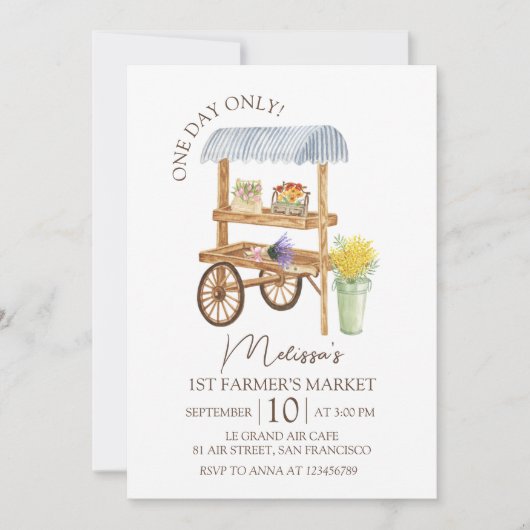 Farmer’s Market Birthday Invite 招待状 (正面)
