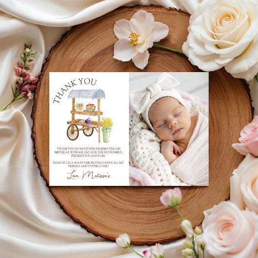 Farmer’s Market Photo Thank You 招待状