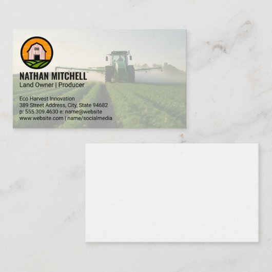 Farmer Tending to His Crops 名刺 (正面/裏面)