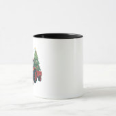 Farmer Tractor Xmas Lighting Tractor Christmas   マグカップ (中央)