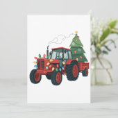 Farmer Tractor Xmas Lighting Tractor Christmas 案内状 (スタンド正面)
