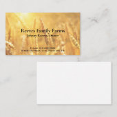 Farmer Wheat Farm Agricultural Business Cards 名刺 (正面/裏面)