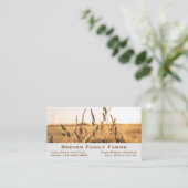 Farmer Wheat Farm Agricultural Business Cards 名刺 (スタンド正面)