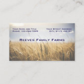 Farmer Wheat Farm Agricultural Business Cards 名刺 (正面)