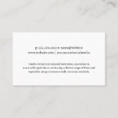 Farmer Working the Field | Agriculture 名刺 (裏面)