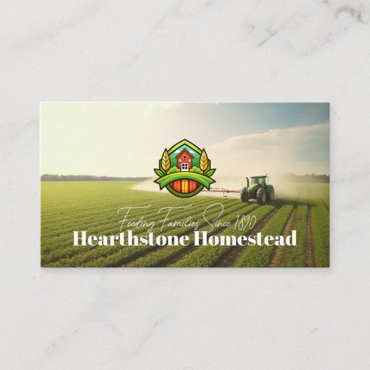 Farmer Working the Field | Agriculture 名刺 (正面)