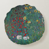 Farmergarden wひまわりクリムト別ヴィンテージ花 ラウンドクッション (裏面)