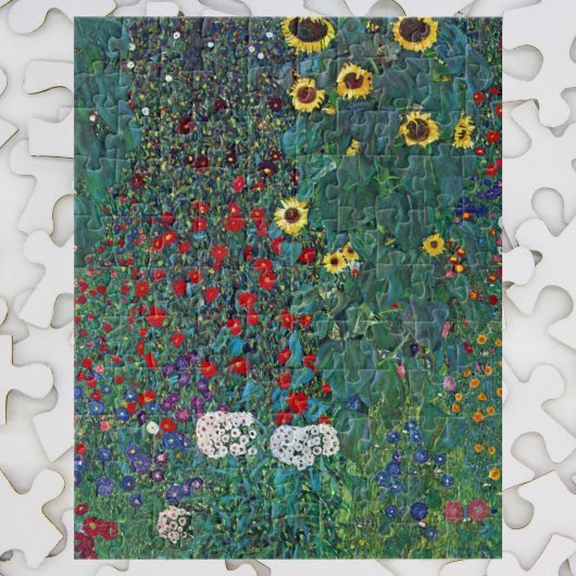 Farmergarden w Sunflower by Klimt, Vintage Flowers ジグソーパズル
