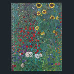 Farmergarden w Sunflower by Klimt, Vintage Flowers ノートブック<br><div class="desc">Farmergarden with Sunflower (1905/06) by Gustav Klimt is a vintage Victorian Era Symbolism fine art floral painting. A nature scene with a variety of flowers and sunflowers in a garden on a farm. About the artist: Gustav Klimt (1862-1918) was an Austrian Symbolist painter and one of the most prominent members...</div>