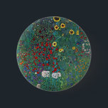 Farmergarden w Sunflower by Klimt, Vintage Flowers 缶バッジ<br><div class="desc">Farmergarden with Sunflower (1905/06) by Gustav Klimt is a vintage Victorian Era Symbolism fine art floral painting. A nature scene with a variety of flowers and sunflowers in a garden on a farm. About the artist: Gustav Klimt (1862-1918) was an Austrian Symbolist painter and one of the most prominent members...</div>