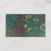 Farmergarden with Sunflower by Gustavクリムト 名刺 (裏面)