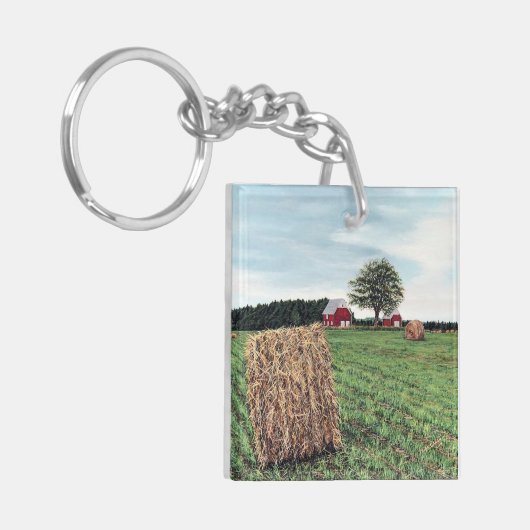 Farmering Haybales Keychain キーホルダー (正面左)