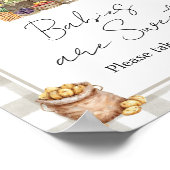 Farmers Locally Grown Shower Babies are Sweet Sign ポスター (角)