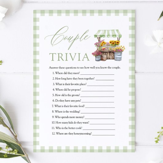 Farmers Market カップル クイズ Bridal Shower ゲーム 招待状