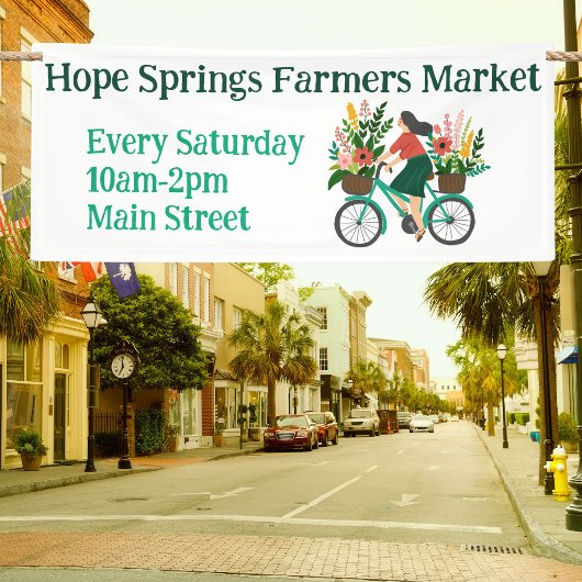 Farmers Market ファームスタンド 手描きカスタムデザイン 横断幕