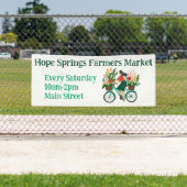 Farmers Market ファームスタンド 手描きカスタムデザイン 横断幕 (インサイチュ)