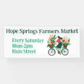 Farmers Market ファームスタンド 手描きカスタムデザイン 横断幕 (横)