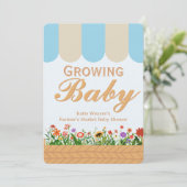 Farmers Market Baby Shower - Blue 招待状 (スタンド正面)