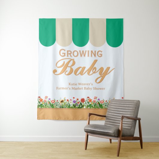 Farmers Market Baby Shower - Gender Neutral  タペストリー (インサイチュ)
