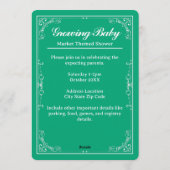 Farmers Market Baby Shower - Gender Neutral  招待状 (裏面)