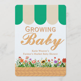 Farmers Market Baby Shower - Gender Neutral  招待状