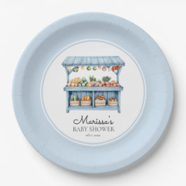 Farmers Market Boy Baby Shower ペーパープレート