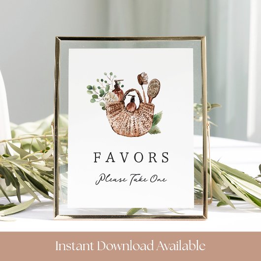 Farmers Market Bridal Shower Favor Table Sign ポスター