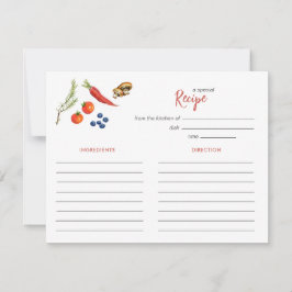 Farmers Market Bridal shower Recipe card ノートカード