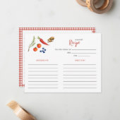 Farmers Market Bridal shower Recipe card ノートカード (正面/裏面インサイチュ)