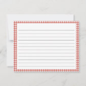 Farmers Market Bridal shower Recipe card ノートカード (裏面)