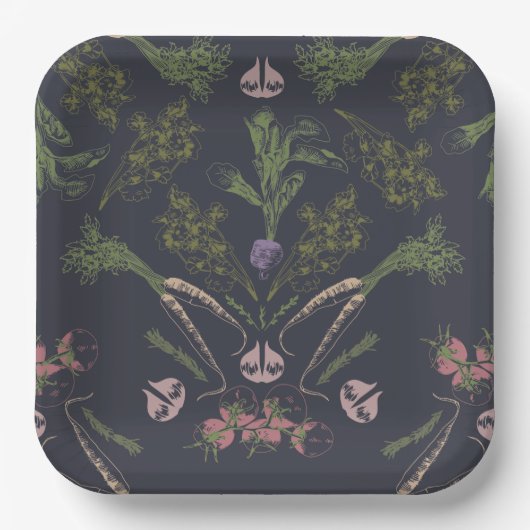 Farmers Market Chalkboard ペーパープレート (正面)