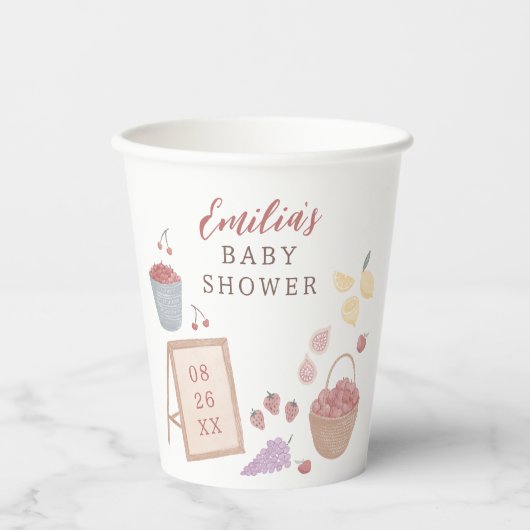 Farmer's Market Cute Gender Neutral Baby Shower 紙コップ (正面)