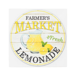 Farmers Market Fresh Lemonade メタルプリント